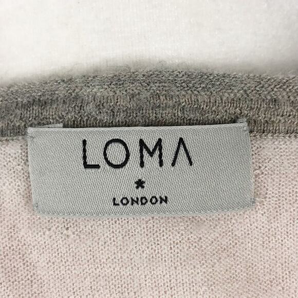 LOMA London 100% Cashmere Color Block Pullover Sweater XS - Picture 11 of 13